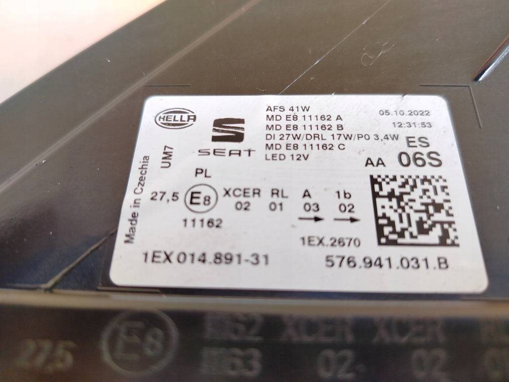 Frontscheinwerfer Seat Ateca 576941031B Full LED Links Scheinwerfer Headlight