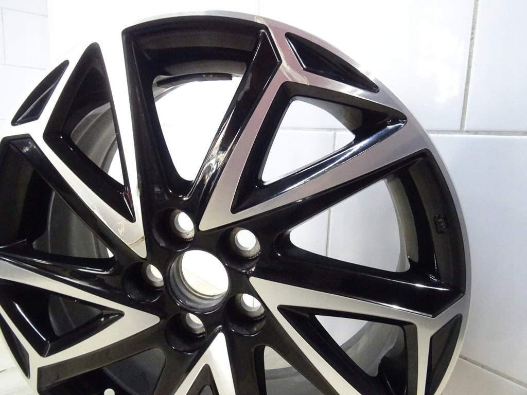 1x Alufelge 16 Zoll 6.0" 5x100 50ET Glanz Schwarz PW457-0D004 Toyota 4 Yaris