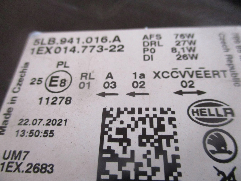 Frontscheinwerfer Skoda Enyaq 5LB941016A LED Rechts Scheinwerfer Headlight