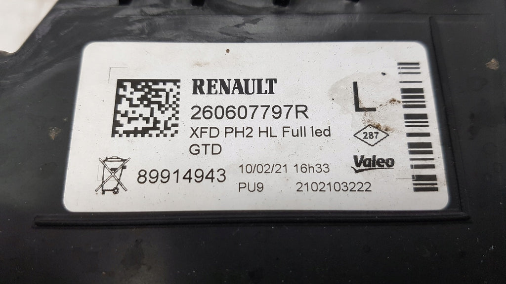 Frontscheinwerfer Renault Talisman 260607797R LED Links Scheinwerfer Headlight