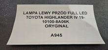 Laden Sie das Bild in den Galerie-Viewer, Frontscheinwerfer Toyota Highlander 10100-8A06K Full LED Links Headlight SCH6254029355hz
