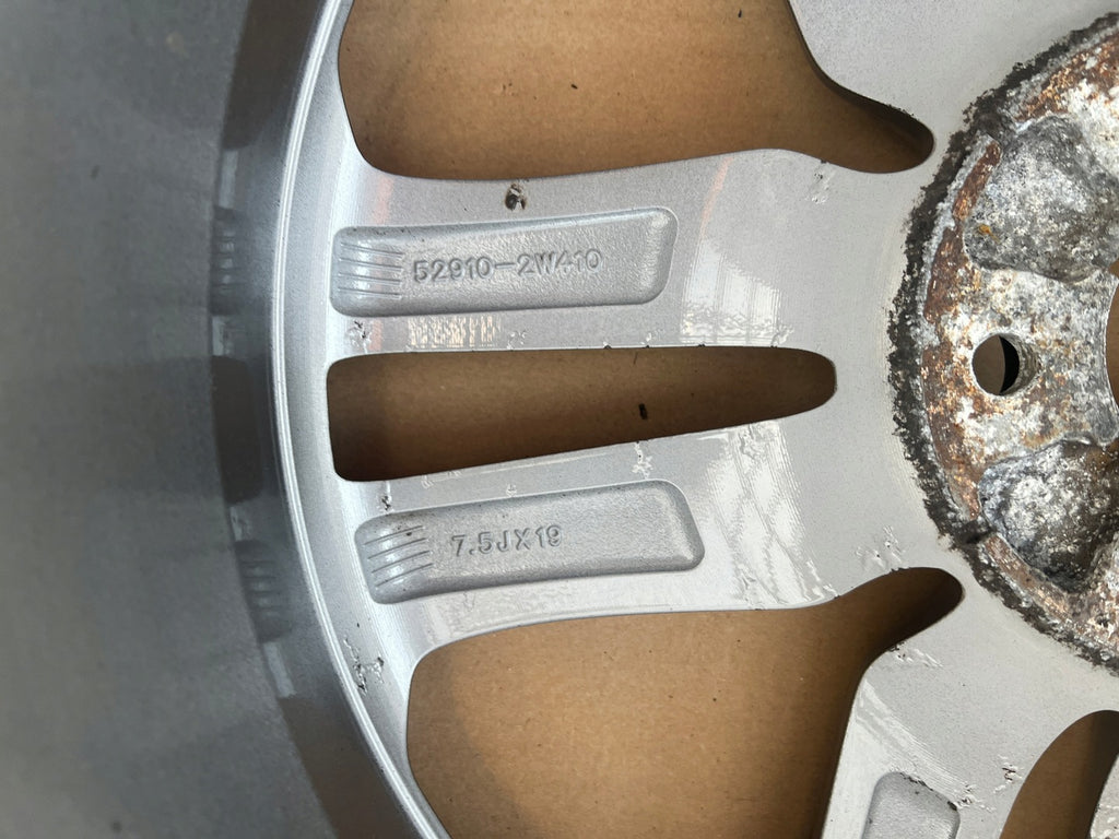 1x Alufelge 19 Zoll 7.5" 5x114.3 Glanz 52910-2W410 Hyundai Tucson Santa Fe