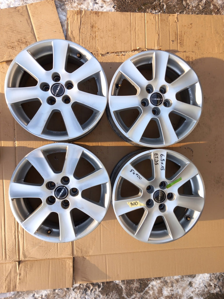 4x Alufelge 15 Zoll 6.5" 5x100 35ET KBA45850 Skoda Octavia I Fabia Avensis FEL4377470987jn
