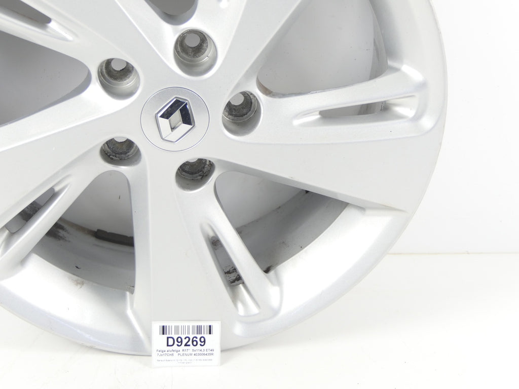 1x Alufelge 17 Zoll 7.0" 5x114.3 403006435R Renault Megane III 1 Scenic FEL9201785202ug