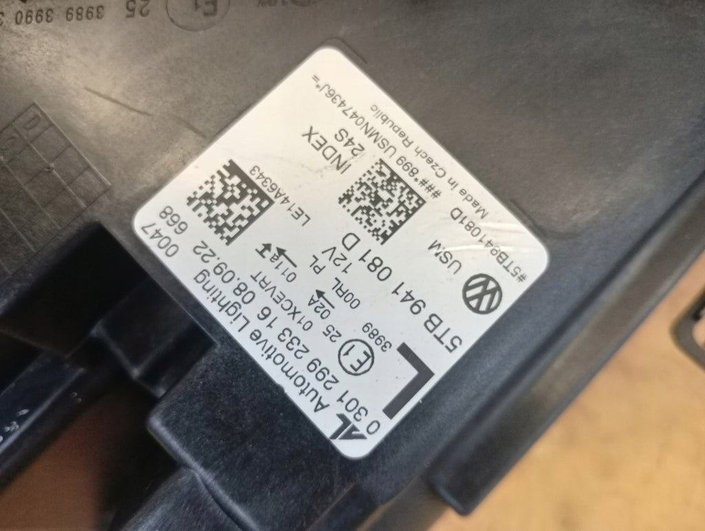 Frontscheinwerfer Audi Touran 5TB941081D LED Ein Stück (Rechts oder Links) SCH2455210475gv