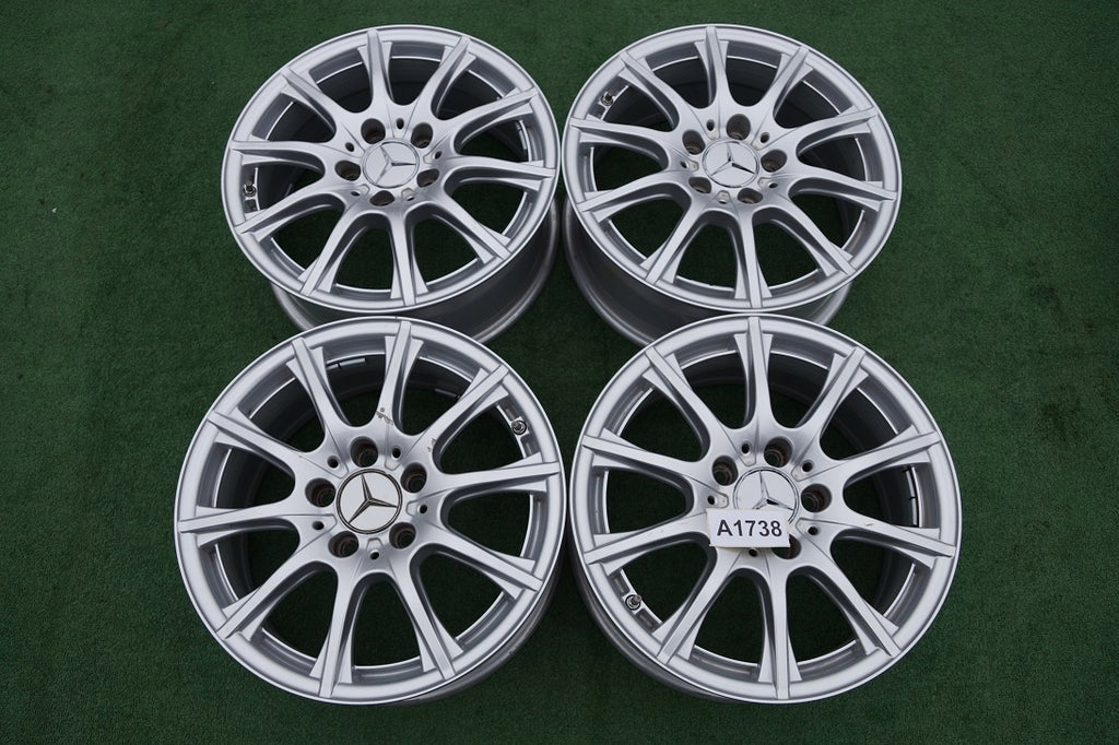 4x Alufelge 16 Zoll 6.5" 5x112 38ET Glanz Silber A2054012400 Mercedes-Benz W205 FEL5754955709wc