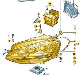 Frontscheinwerfer VW Golf VII 5g1 I 1EX013 924-30 5G1941774 LED Rechts Headlight SCH4922233139mh