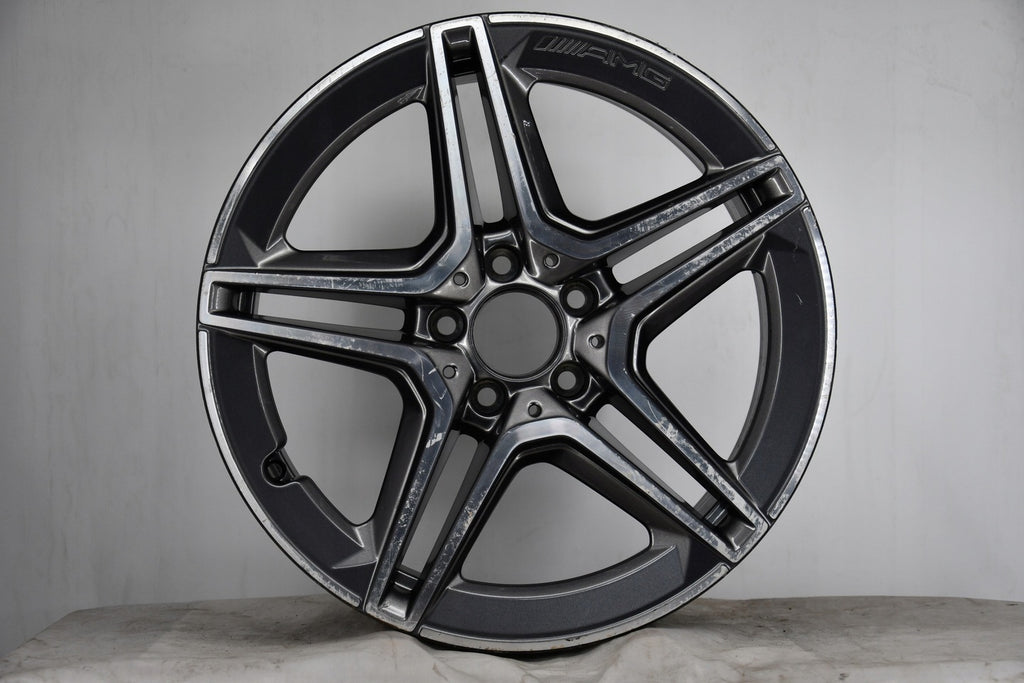 1x Alufelge 18 Zoll 7.5" 5x112 49ET Glanz Schwarz A1774011500 Mercedes-Benz