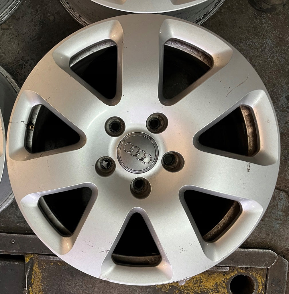 4x Alufelge 18 Zoll 8.0" 5x130 56ET Glanz Silber 4L0601025A Audi Rim Wheel FEL8190687410zs