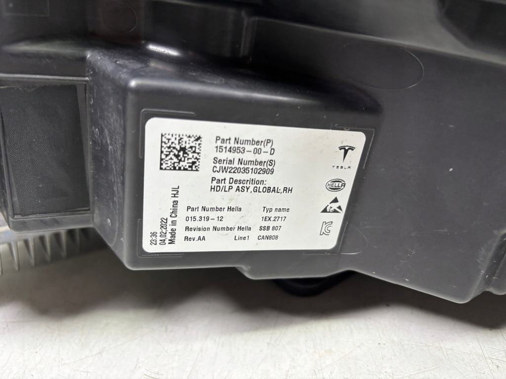 Frontscheinwerfer Tesla 3 Y 1514953-00 Rechts Scheinwerfer Headlight