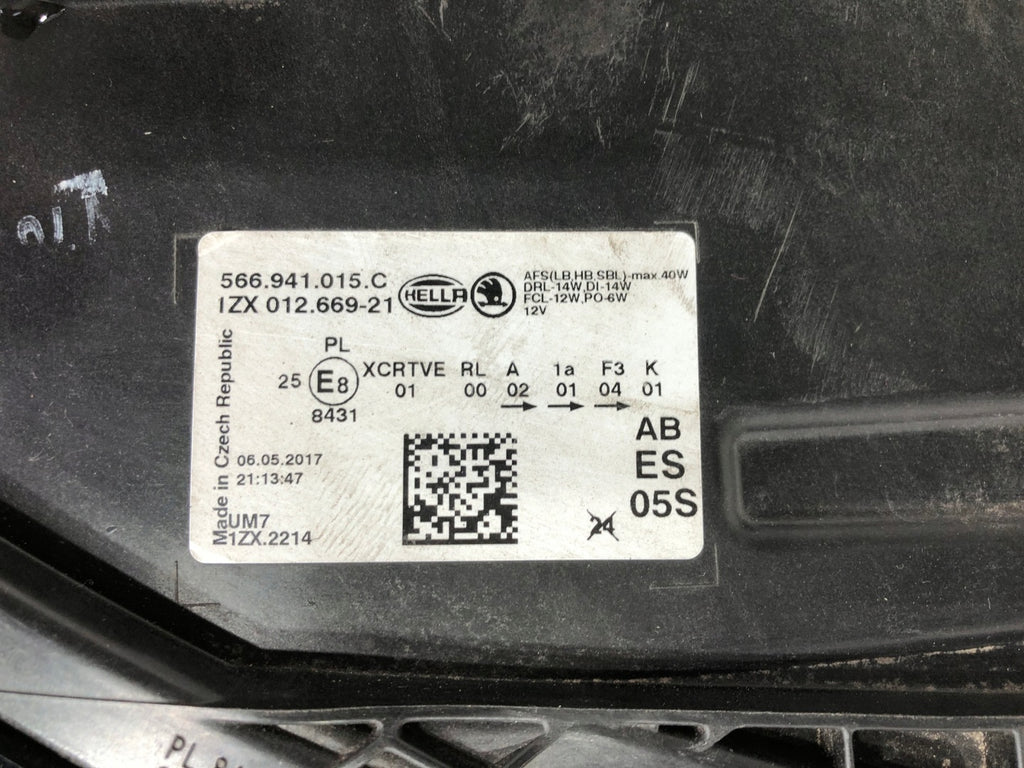 Frontscheinwerfer Skoda Kodiaq 566941015C LED Links Scheinwerfer Headlight SCH6218922840lu