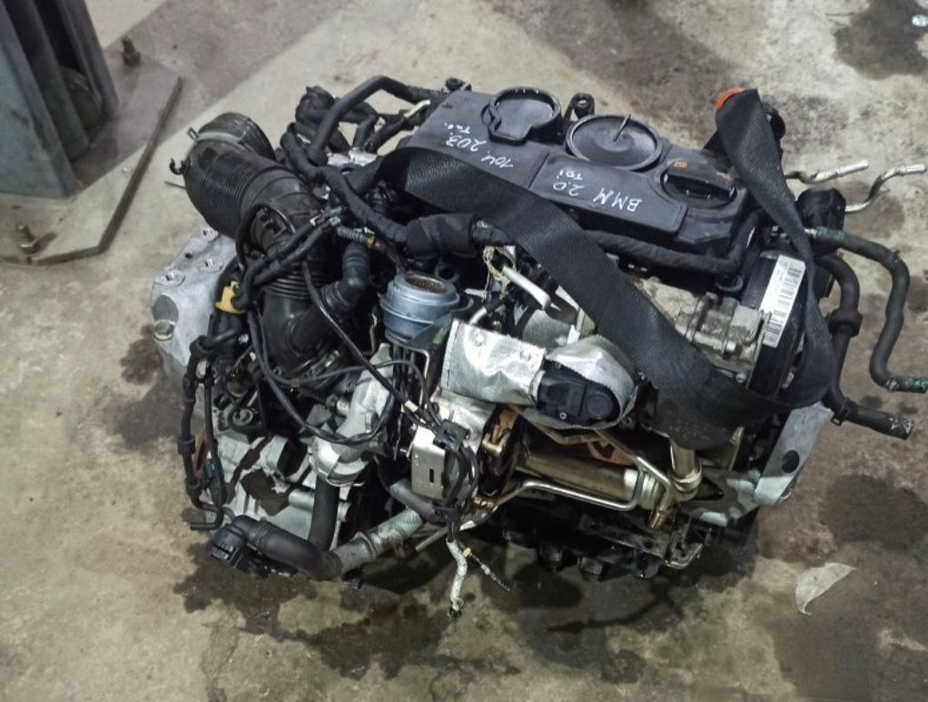 Motor Audi BMM BKE BPW BLS BKC 2.0 TDI 140PS 175TKm Diesel Engine Komplett