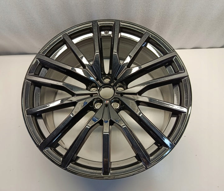 1x Alufelge 22 Zoll 9.5" 5x112 Glanz Schwarz 8090013 BMW X5 Rim Wheel FEL7503217395wl