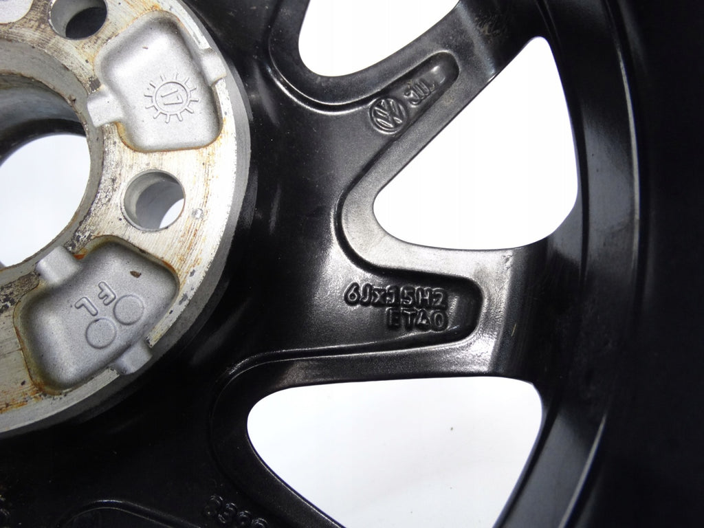 1x Alufelge 15 Zoll 6.0" 5x100 40ET Glanz Graphit 6C0601025N Mg Polo Rim Wheel FEL1647389106bi