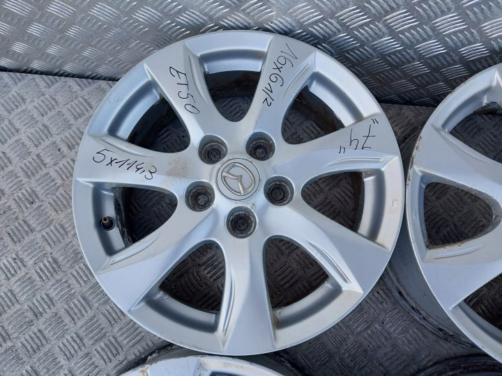 4x Alufelge 16 Zoll 6.5" 5x114.3 50ET 9965876560 Mazda 3 Rim Wheel FEL5797601180wy