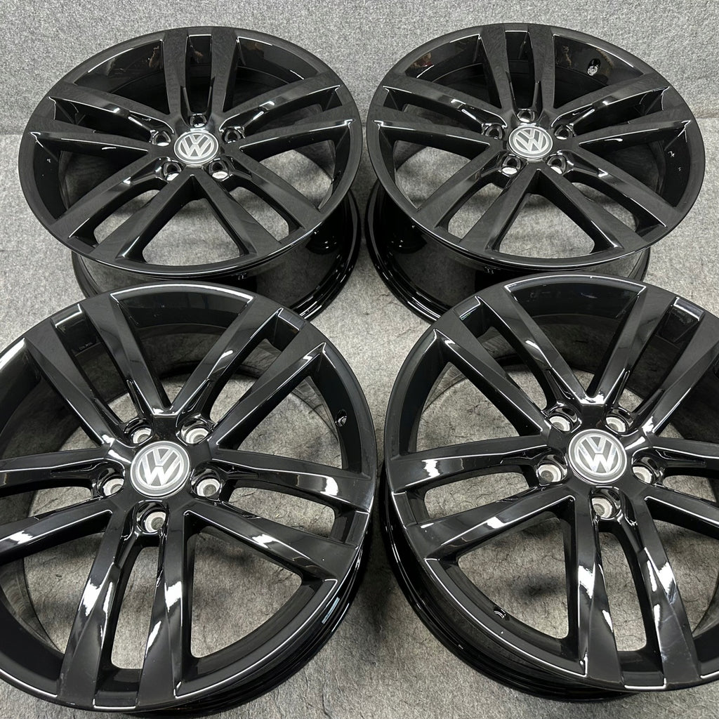 4x Alufelge 18 Zoll 7.5" 5x112 51ET Glanz Schwarz 5G0601025AF VW Golf Vii FEL3964717910mj