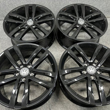 Laden Sie das Bild in den Galerie-Viewer, 4x Alufelge 18 Zoll 7.5" 5x112 51ET Glanz Schwarz 5G0601025AF VW Golf Vii FEL3964717910mj