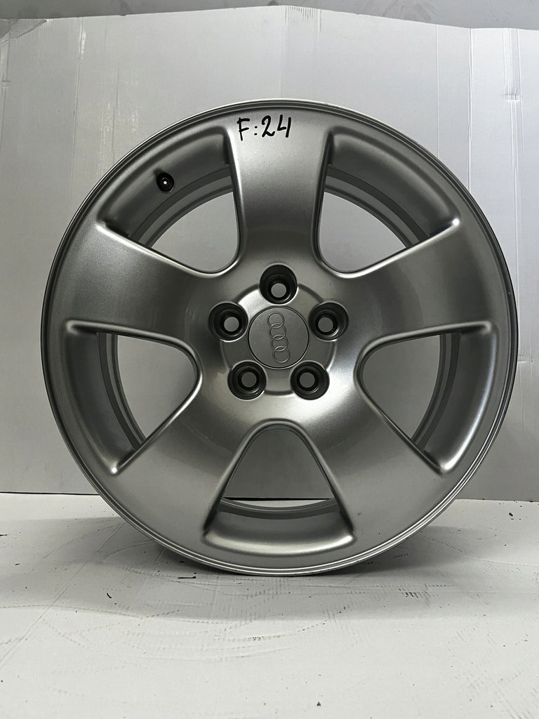 1x Alufelge 16 Zoll 6.5" 5x100 42ET Glanz Silber 8L0601025K Audi A3 Rim Wheel