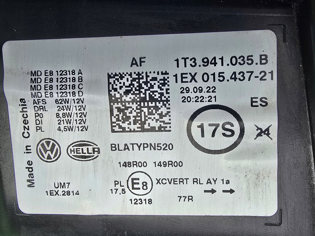 Frontscheinwerfer VW 1T3941035B Full LED Links Scheinwerfer Headlight SCH5963989717he