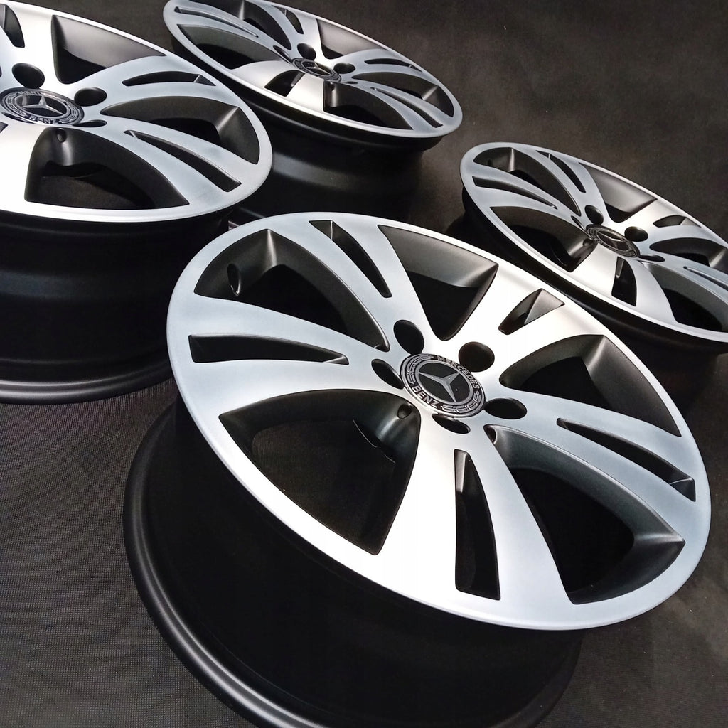 4x Alufelge 17 Zoll 7.5" 5x112 47ET Glanz Silber A2044010402 Mercedes-Benz W204 FEL2126045799jm