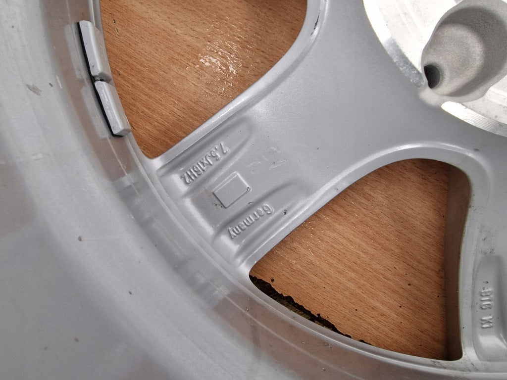 1x Alufelge 16 Zoll 7.5" 5x112 45ET Glanz Silber A2124013802 Mercedes-Benz W212 FEL7800932403az