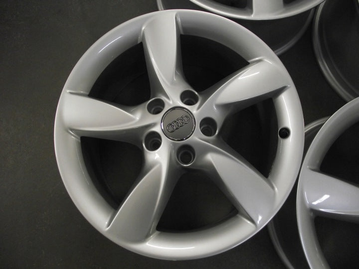 4x Alufelge 17 Zoll 7.5" 5x112 37ET Glanz Silber Audi Rim Wheel FEL8577663336pc