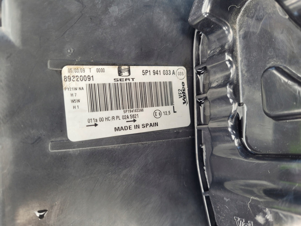 Frontscheinwerfer Seat Altea 5P1941033A Ein Stück (Rechts oder Links) Headlight