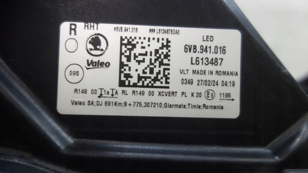 Frontscheinwerfer Skoda Fabia IV 6VB941016 LED Rechts Scheinwerfer Headlight SCH2502309940yq