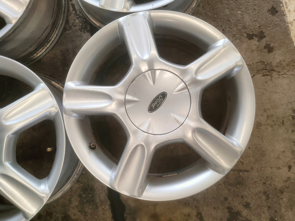 4x Alufelge 16 Zoll 6.0" 4x108 52 5ET Glanz Silber XS4J1007 Ford Rim Wheel FEL5885220488ec