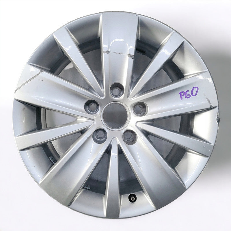 1x Alufelge 16 Zoll 6.5" 5x112 33ET Glanz Silber 7N0601025K VW Sharan Rim Wheel