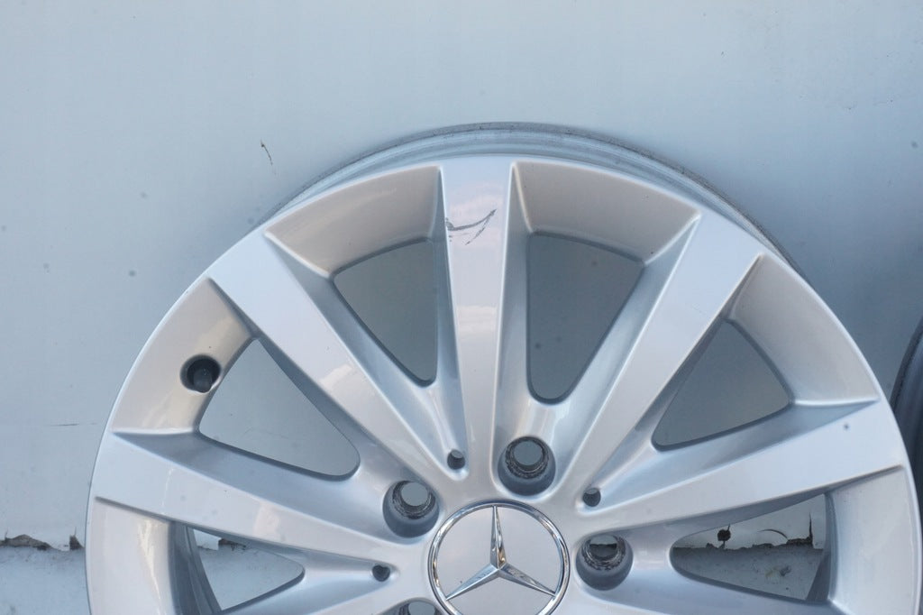 4x Alufelge 16 Zoll 6.5" 5x112 49ET Matt Silber A2464010500 Mercedes-Benz W246 FEL2895627772oh