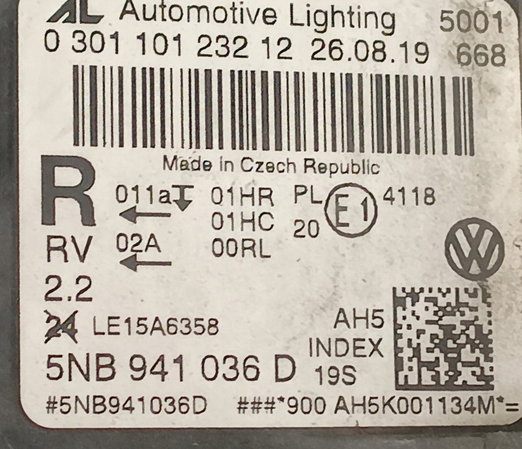 Frontscheinwerfer VW Tiguan 5NB941082D Rechts Scheinwerfer Headlight