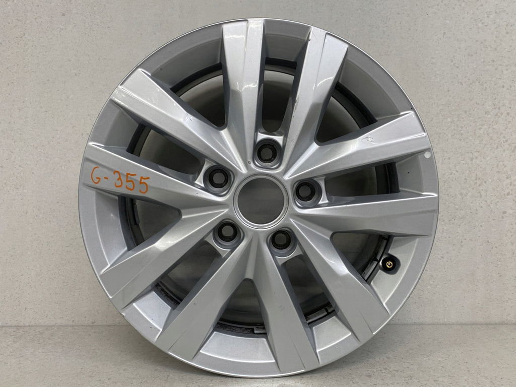 1x Alufelge 16 Zoll 6.5" 5x120 51ET Glanz Silber 7E0601025N VW Rim Wheel FEL2651300332hv