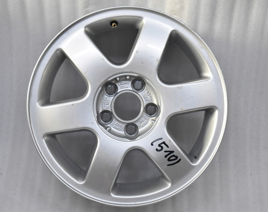 1x Alufelge 15 Zoll 6.0" 5x100 38ET Glanz Silber 8L0601025F Audi A3 Rim Wheel FEL7508006062tu