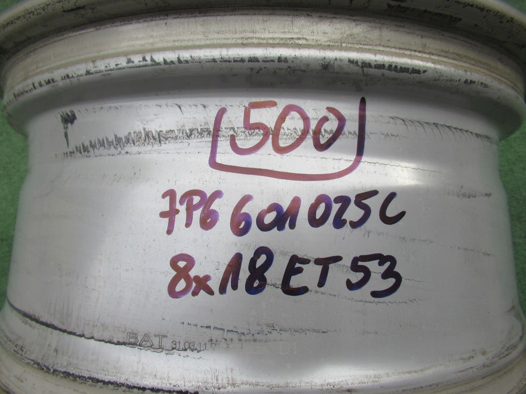 1x Alufelge 18 Zoll 8.0" 5x130 53ET Glanz Silber 7P6601025C VW Touareg 7p6 FEL2679947369ze