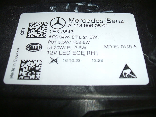 Frontscheinwerfer Mercedes-Benz Cla A1189060801 LED Rechts Headlight SCH4494765721vd
