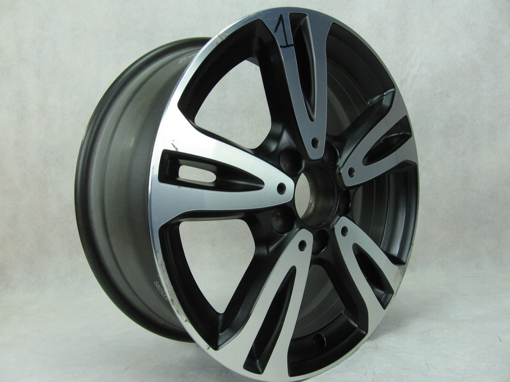 1x Alufelge 16 Zoll 6.5" 5x112 49ET Glanz Schwarz A2464010000 Mercedes-Benz W246