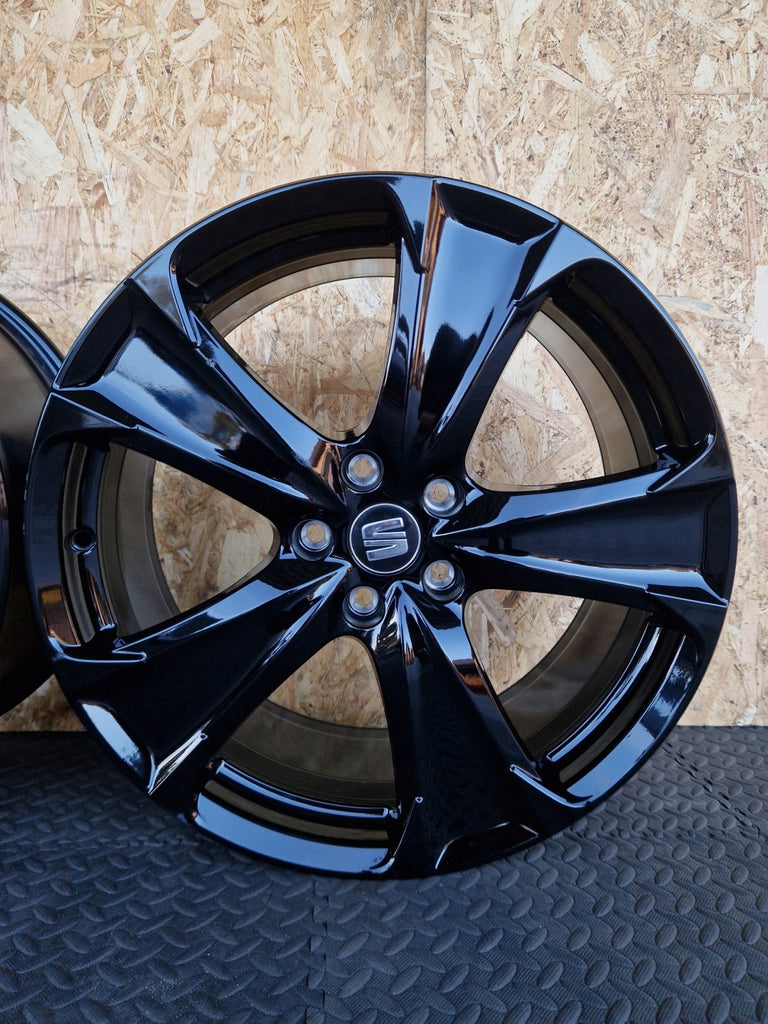 4x Alufelge 19 Zoll 8.0" 5x112 49ET Matt Schwarz 5FA601025F Seat I Rim Wheel FEL1221395260ao