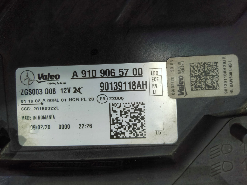 Frontscheinwerfer Mercedes-Benz Sprinter A9109065700 Full LED Links Headlight SCH5628307062rg