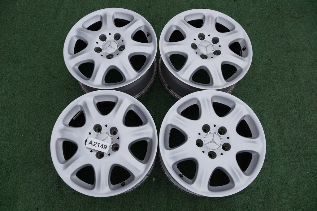 4x Alufelge 16 Zoll 7.5" 5x112 46ET Glanz Silber A2204010102 Mercedes-Benz W220 FEL7406591690jx