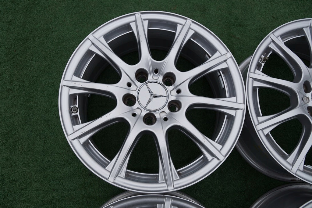 4x Alufelge 16 Zoll 6.5" 5x112 38ET Glanz Silber A2054012400 Mercedes-Benz W205 FEL5754955709wc
