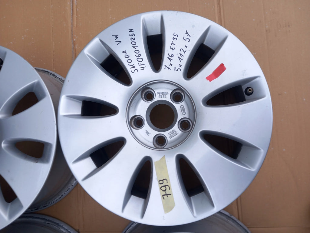 4x Alufelge 16 Zoll 7.0" 5x112 35ET 4F0601025N Audi A6 Octavia II Golf VI Touran FEL2986755601zw