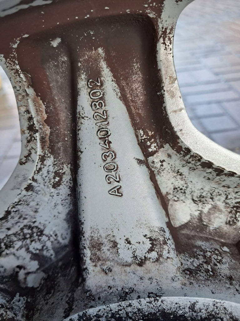 1x Alufelge 16 Zoll 7.0" 5x112 31ET Glanz Grau A2034012802 Mercedes-Benz W203 FEL3062986799wa