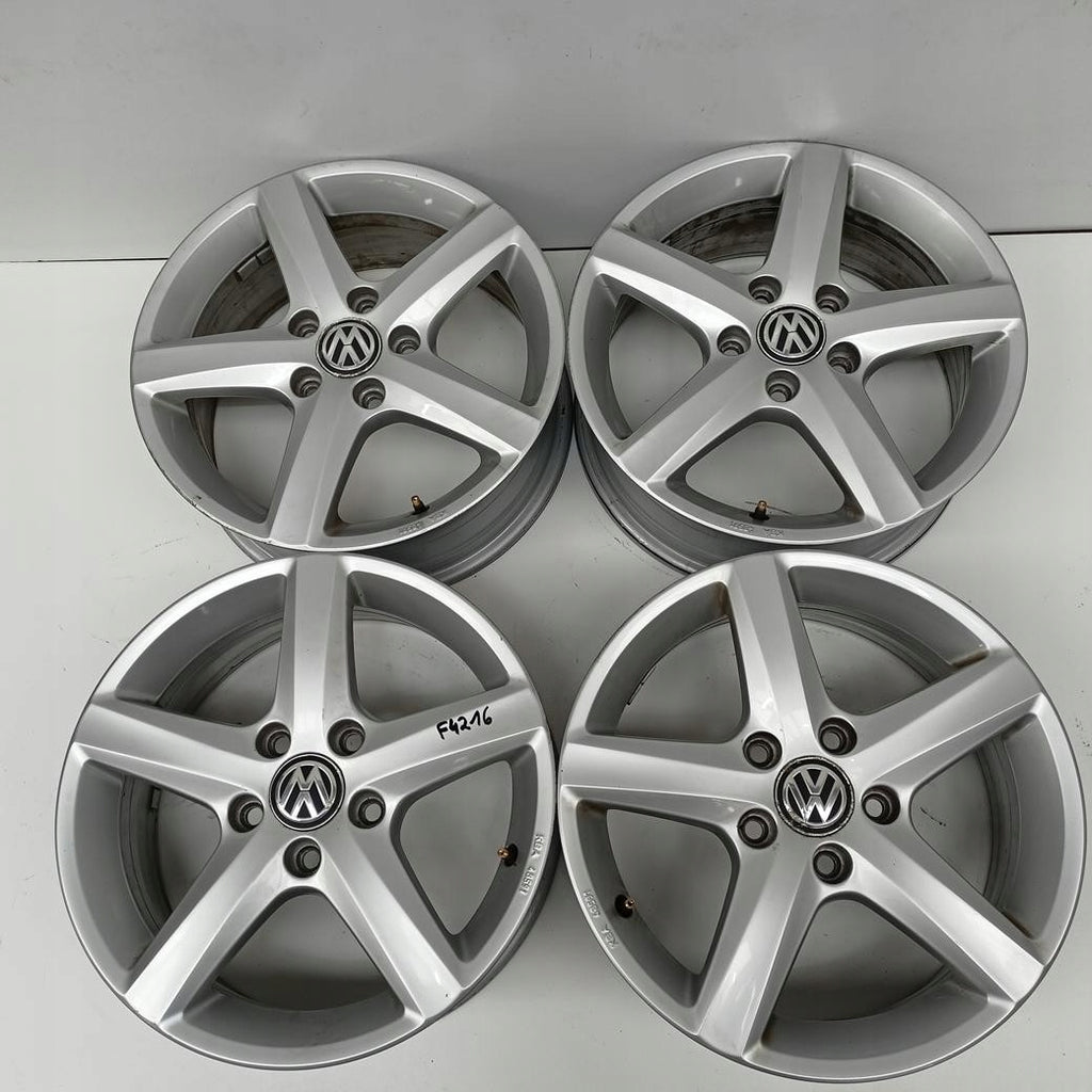 4x Alufelge 16 Zoll 6.0" 5x112 48ET 5G0071496 VW Golf VII Touran I Rim Wheel FEL9210101513bn