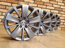 Laden Sie das Bild in den Galerie-Viewer, 4x Alufelge 16 Zoll 6.5" 5x112 33ET Glanz Grau VW Sharan Rim Wheel FEL1255411742fl