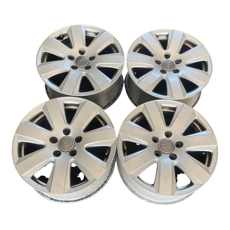 4x Alufelge 16 Zoll 7.5" 5x112 42ET Glanz Silber Audi Rim Wheel