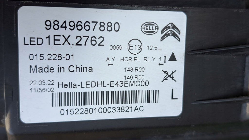 Frontscheinwerfer Citroën C5 X 9849667880 Full LED Links Scheinwerfer Headlight