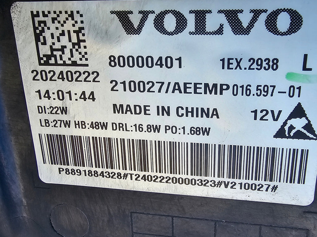 Frontscheinwerfer Volvo 20240222 Full LED Links Scheinwerfer Headlight SCH9757068533hp