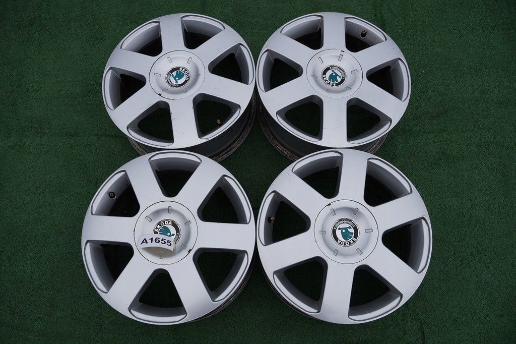 4x Alufelge 16 Zoll 6.5" 5x112 50ET Glanz Silber 1Z0601025B Skoda Octavia Ii FEL8833687684sw