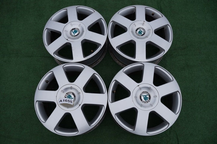 4x Alufelge 16 Zoll 6.5" 5x112 50ET Glanz Silber 1Z0601025B Skoda Octavia Ii FEL8833687684sw